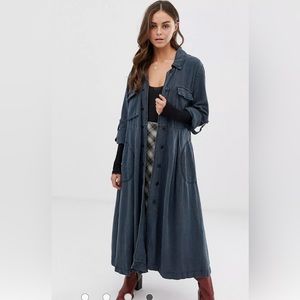 Free people denim dress/ jacket